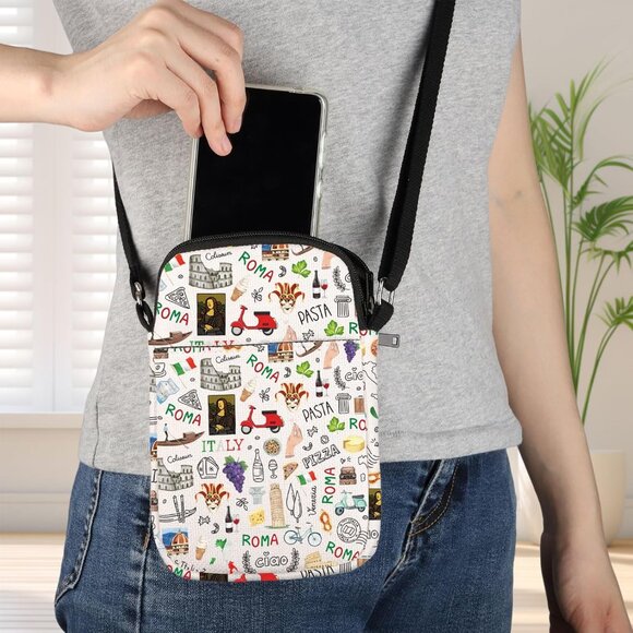 Versatile Women's Italian Crossbody Purse with Zipper Closure & Large Capacity - Picture 5 of 7